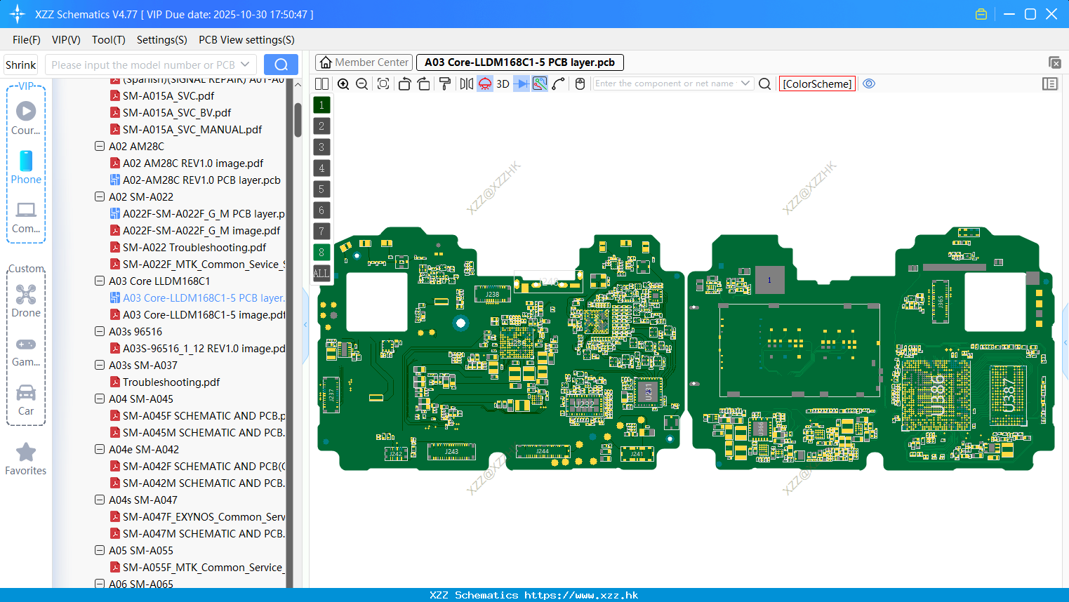 Samsung A03 Core-LLDM168C1-5 PCB Layer